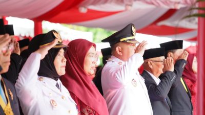 Munafri–Aliyah Hadiri Upacara HUT ke-80 RI di Rujab Gubernur Sulsel